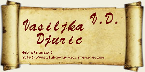 Vasiljka Đurić vizit kartica